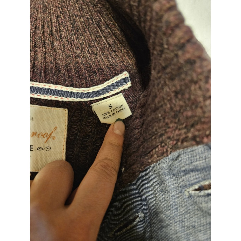 Weatherproof Vintage Small Brown Knit Pullover Sweater 3 Button Mock Neck - Picture 6 of 7